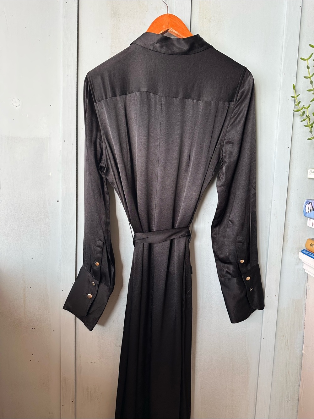 NWT J. CREW BLACK LUSTER CREPE DRAPEY SHIRTDRESS DRESS SZ 10 - Picture 7 of 10
